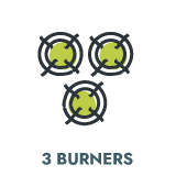 3 Burners