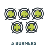 5 Burners