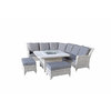 Meghan Corner Dining Sofa With Gas Fire Pit/