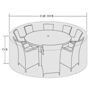 300cm Diameter Cover for 8-10 Seater Dining Set/