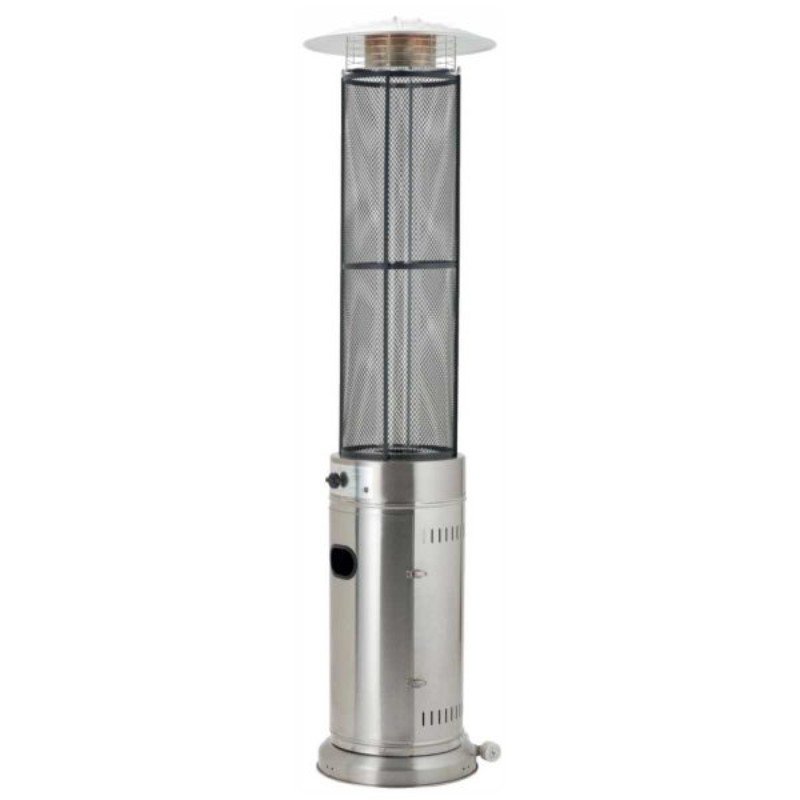 Emporio 15kW Real Flame Gas Patio Heater - Stainless Steel/