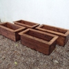4pc Medium Wooden Garden Trough Set/