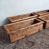 4pc Large Wooden Garden Trough Set/