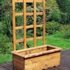 2pc Medium Kensington (Trellis) Wooden Garden Trough Set/