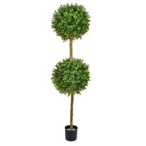150cm UV-Resistant Artificial Topiary New Buxus Double Ball Tree