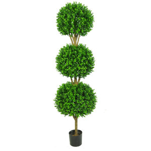 150cm Artificial Topiary New Buxus Triple Ball/