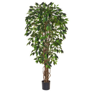 150cm Fire Retardant Artificial Ficus Liana Green/