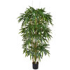 Artificial Bamboo Natural 210cm with Natural Tree Trunk (Fire Retardant)/