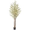 Artificial Cherry Blossom White 240cm with Natural Tree Trunk/