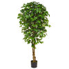 Artificial Ficus Contract Green 180cm with Natural Tree Trunk/
