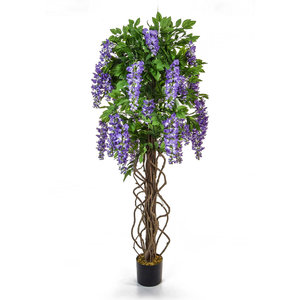 160cm Artificial Flowering Purple Wisteria