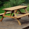 Golden Six Seater Wooden Picnic Table/