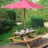Golden Six Seater Wooden Picnic Table/