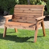Traditional Two Seater Wooden Garden Bench/
