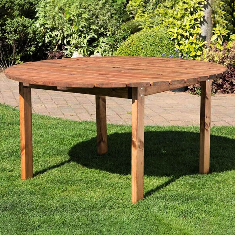 Medium Circular Wooden Garden Table (6 Seater)/