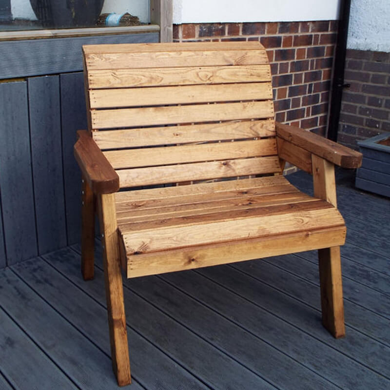 Extra Large Wooden Garden Chair/