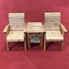 Deluxe Companion Wooden Garden Chair Set/