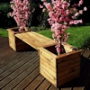 Wooden Garden Planter Bench/