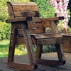 Little Fellas Kids Wooden Garden Rocking Chair/