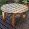 Circular Outdoor Wooden Coffee Table/
