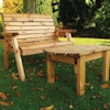 Deluxe Wooden Garden Bench Set/