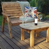 Deluxe Wooden Garden Bench Set/
