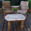 Twin Companion Wooden Outdoor Furniture Set - Angled/