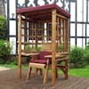 Wentworth Single Seat Wooden Garden Arbour - Burgundy/