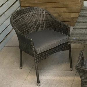 Flat Weave Stacking Chair/