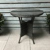 Flat Weave Bistro Table 70cm - Mixed Grey/