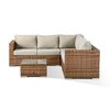 Colette Compact Corner Sofa With Coffee Table - Brown/