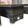 Charlotte Corner Dining Sofa Set With Lift Table & Polywood Table Top - Grey/