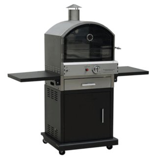 Verona Black & Stainless Garden Gas Pizza Oven