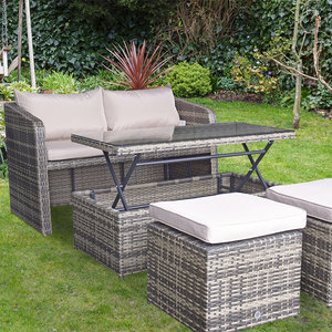 Flat Weave Gemma Compact Stacking Sofa Set/