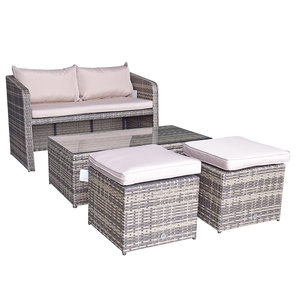 Flat Weave Gemma Compact Stacking Sofa Set/