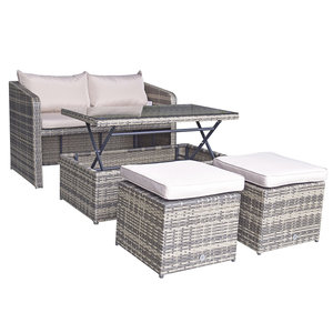 Flat Weave Gemma Compact Stacking Sofa Set/