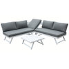 Kimmie Aluminium Corner Sofa With Adjustable Head Rest/
