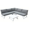 Kimmie Aluminium Corner Sofa With Adjustable Head Rest/