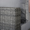 Flat Weave Savannah Corner Sofa - Grey/