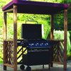 Dorchester Wooden BBQ Shelter - Burgundy/