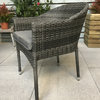 Flat Weave Stacking Chair - Mixed Grey/