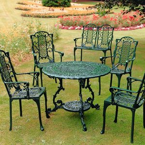 Victorian Carver Chair - Green/