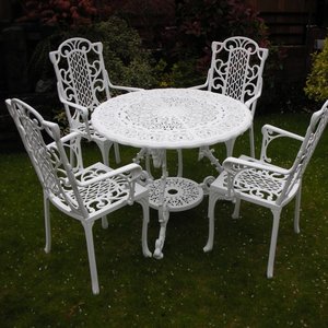 Victorian Carver Chair - White/