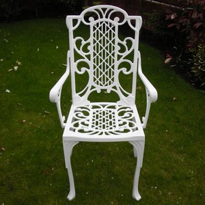 Victorian Carver Chair - White/