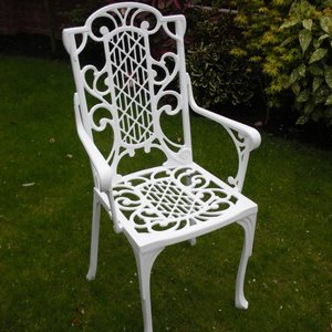 Victorian Carver Chair - White/