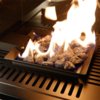 Kratki Real Flame Patio Heater - White Glass Base Panels - Manual/