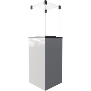 Kratki Real Flame Patio Heater - White Glass Base Panels/