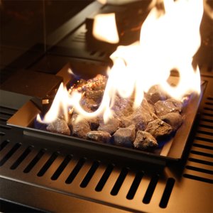 Kratki Real Flame Patio Heater - Black Steel Base Panels/