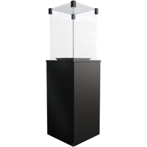 Kratki Real Flame Patio Heater - Black Steel Base Panels/