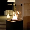 Kratki Real Flame Patio Heater - Black Steel Base Panels - Manual/